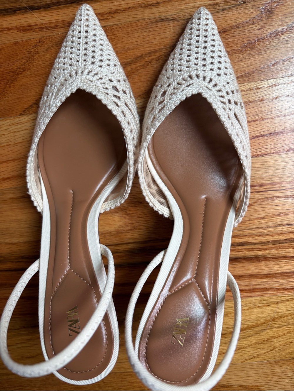 Zara crochet kitten heel sling back - Picture 4 of 6